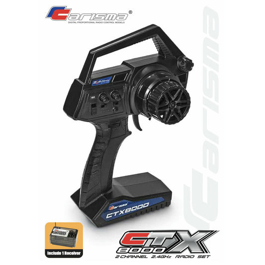 Image of Carisma CTX-8000 2-Channel 2.4Ghz Pistol Grip Tranmitter w/Receiver CIS16378