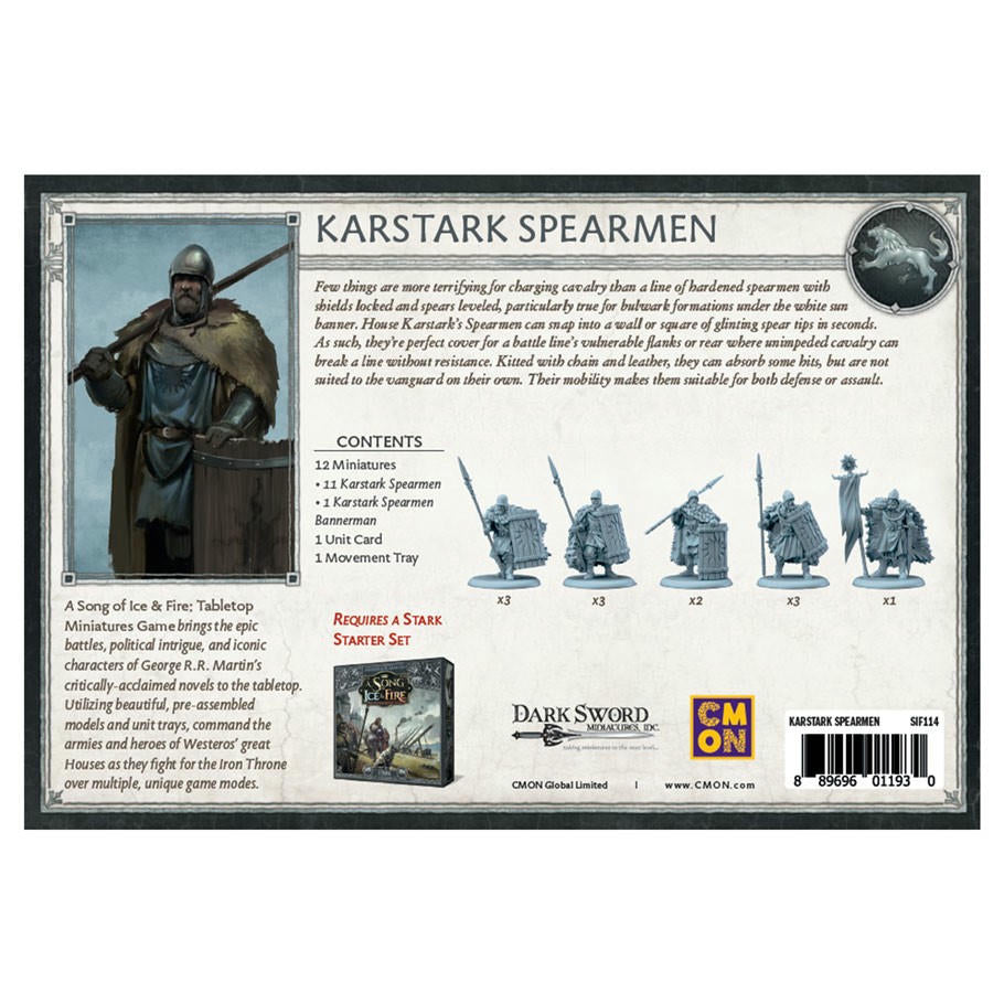 Image of A Song of Fire & Ice Miniatures Game: Karstark Spearmen Expansion COLSIF114