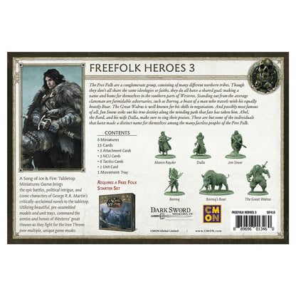 Image of A Song of Fire & Ice Miniatures Game: Free Folk Heroes 3 Expansion Set SIF415