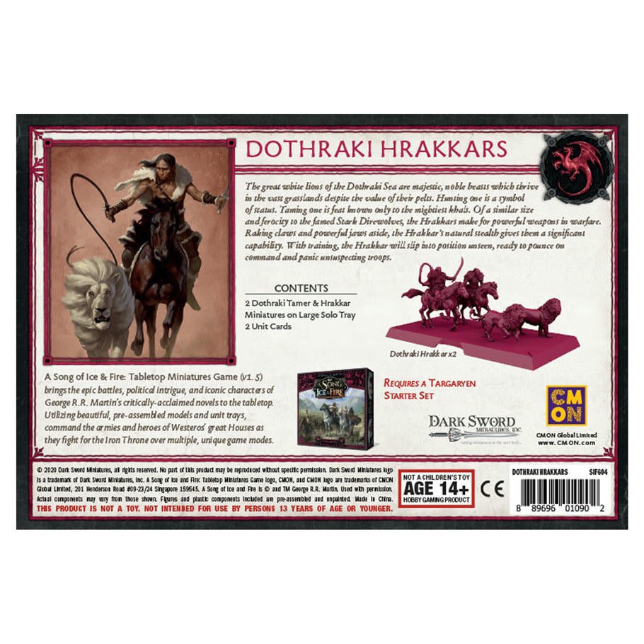 Image of A Song of Fire & Ice Miniatures Game: Targaryen Dothraki Hrakkars COLSIF604
