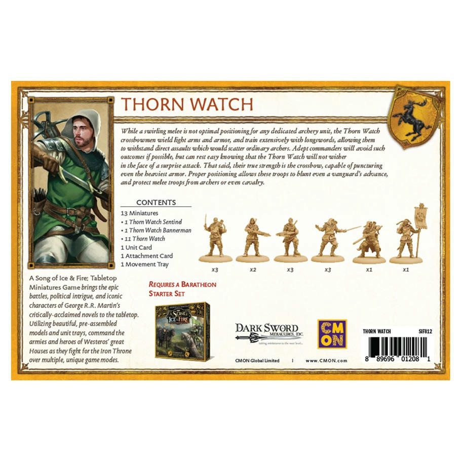 Image of A Song of Fire & Ice Miniatures Game Baratheon Thorn Watch SIF812