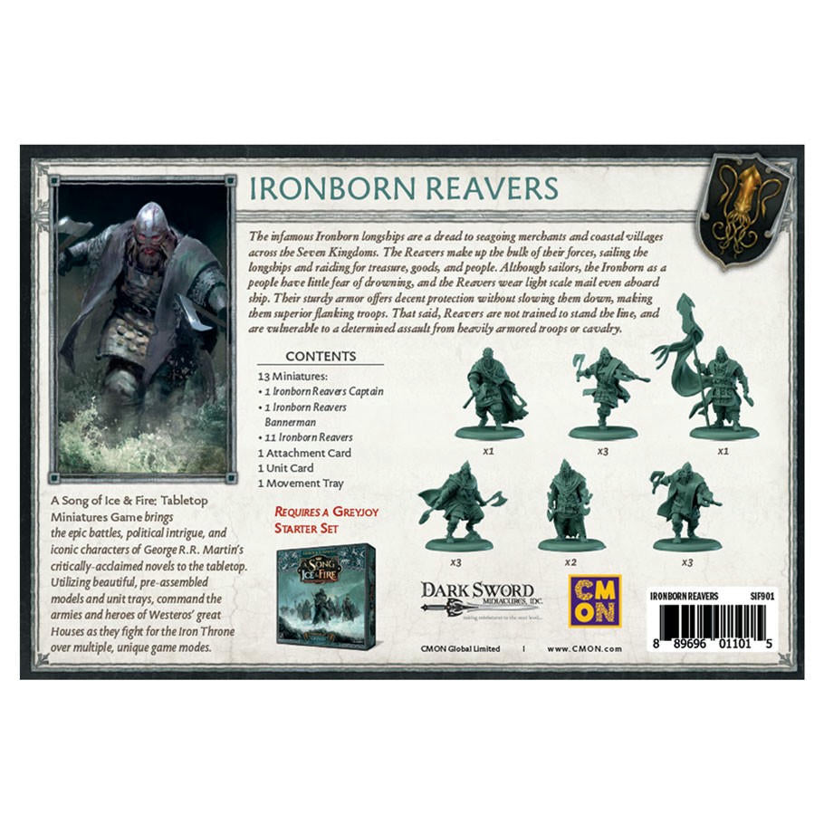 Image of A Song of Fire & Ice Miniatures Game: Greyjoy Ironborn Reavers Expansion SIF901