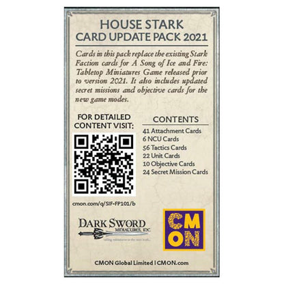 Image of A Song of Fire & Ice Miniatures Game: Stark Faction Card Update Pack (2021)