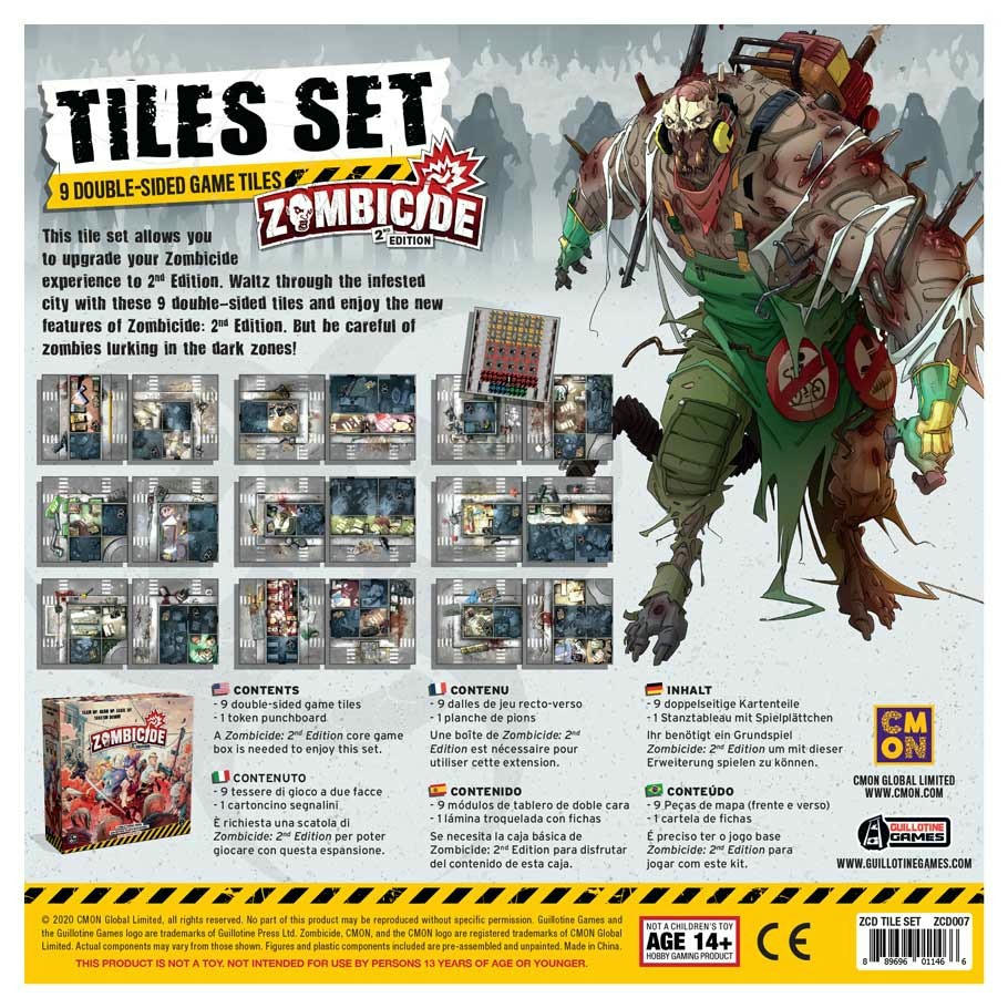 Image of Zombicide 2nd Ed Board Game Tile Set by CMON ZCD007 Zombiecide