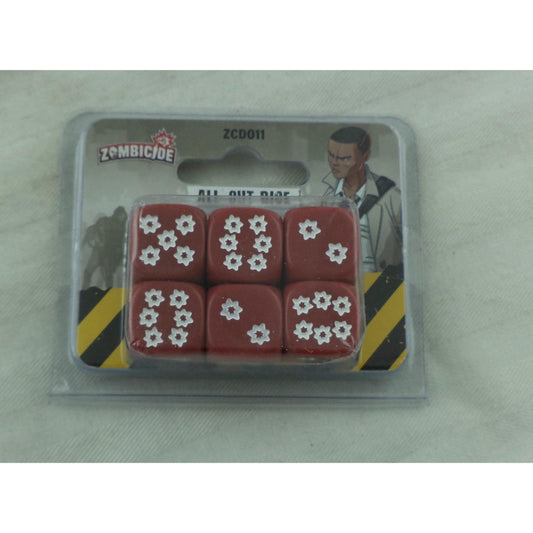 Image of Zombicide 2nd Ed Board Special Red All-Out Dice Set CMON ZCD011 Zombiecide
