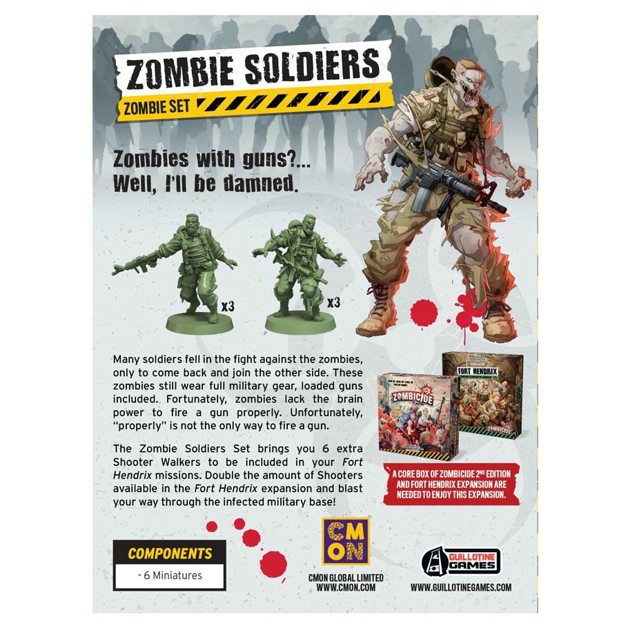 Image of Zombicide 2nd Ed Zombie Soldiers Expansion Set CMON ZCD012 Zombiecide
