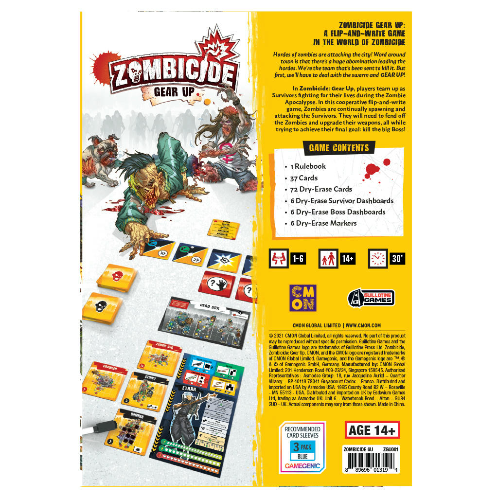 Image of Zombicide: Gear Up Flip-And-Write board game CMON ZGU001 Zombiecide