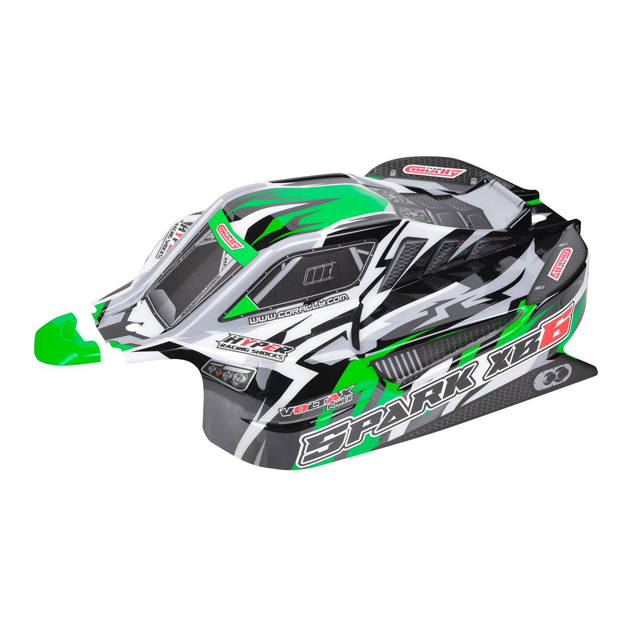Image of Polycarbonate Body, Spark XB6, Green, Cut, Decal Sheet, 1pc
