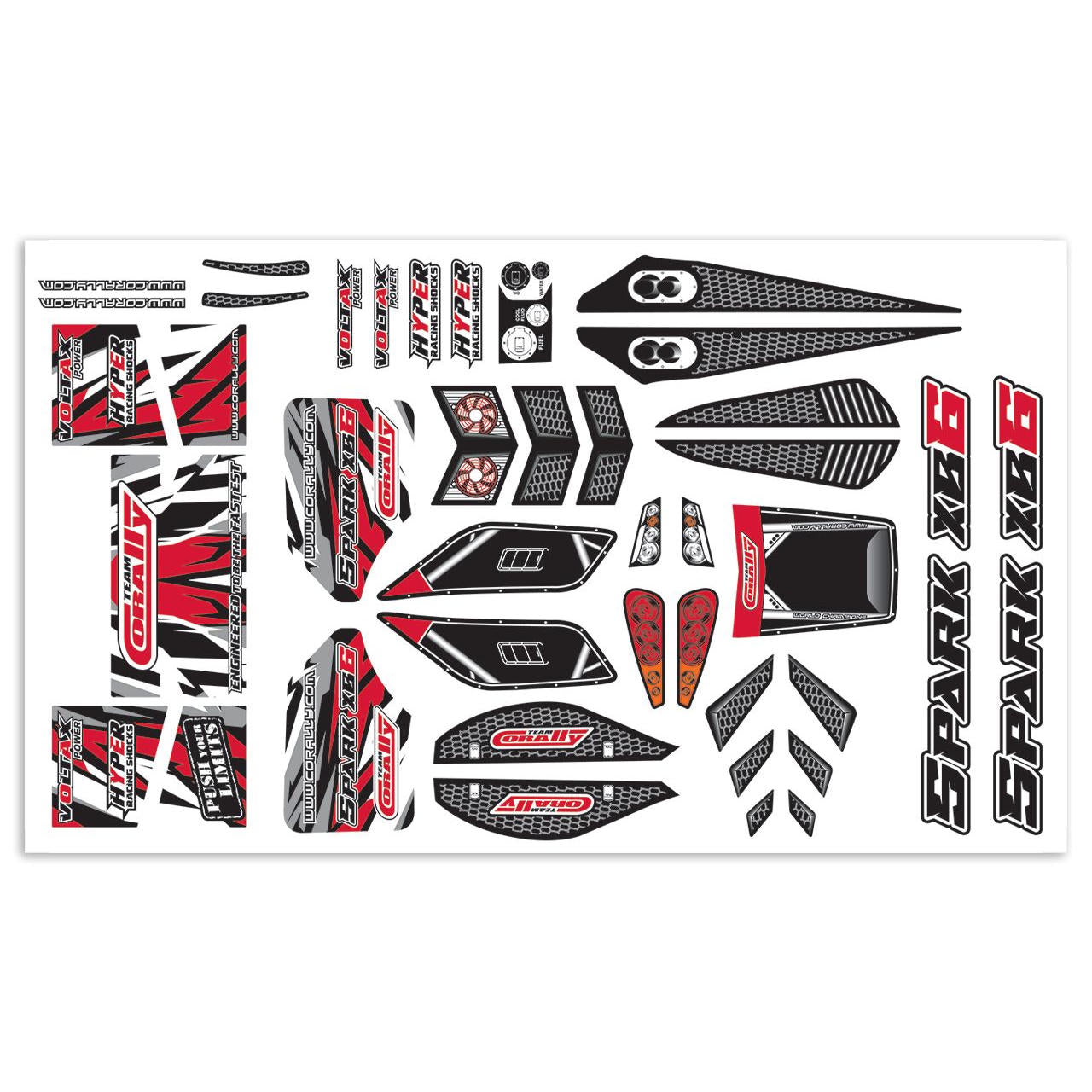 Image of Body Decal Sheet, Spark XB6, Red, 1pc