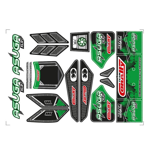Image of Body Decal Sheet, Asuga XLR, Green
