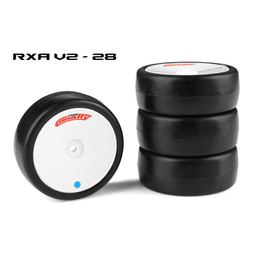 Image of Attack RXA V2 Rubber Tires - 1/10 EP Touring - 28 Shore -