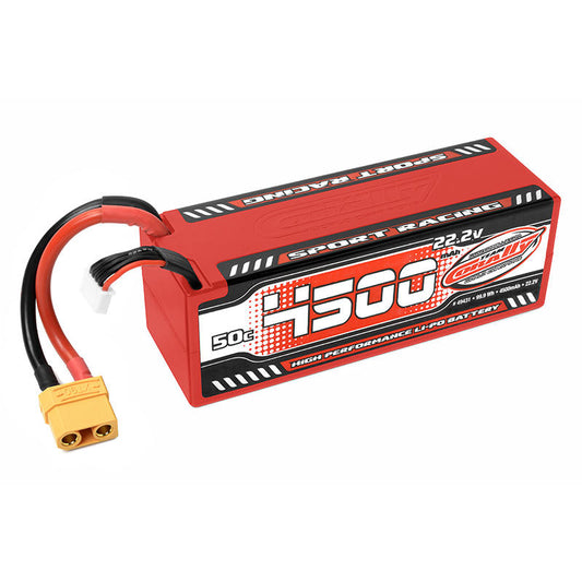 Image of 4500mAh 22.2v 6S 50C Hardcase Sport Racing LiPo Battery with