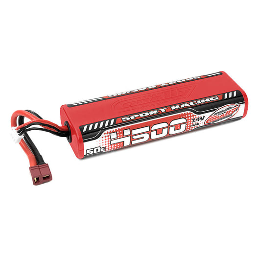 Image of 4500mAh 7.4v 2S 30C Rounded Hardcase Sport Racing LiPo