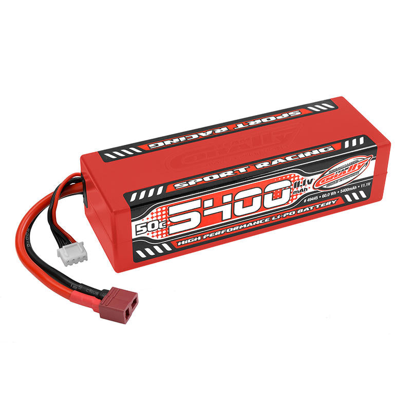 Image of 5400mAh 11.1v 3S 50C Hardcase Sport Racing LiPo Battery with