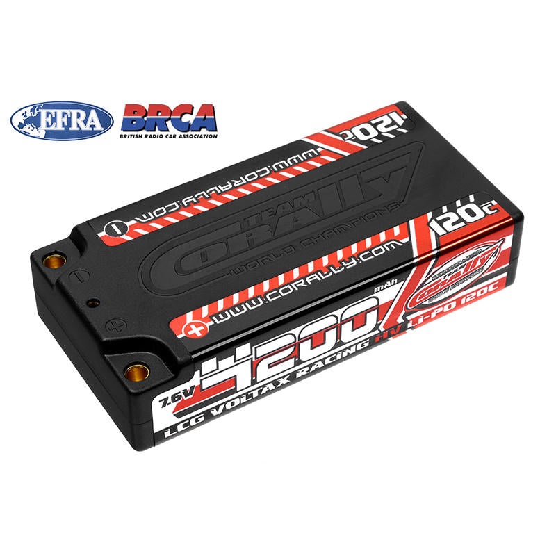 Image of 4200mAh 7.6v 2S 120C Voltax LCG Shorty Hardcase Lipo