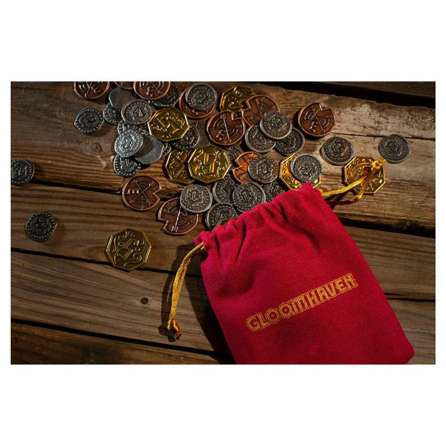 Image of Gloomhaven Board Game Metal Coin Upgrade Set by Cephalofair Games CPH0401