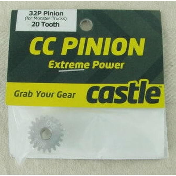 Image of Castle Creations 20T 32P 5mm Bore Monster Truck Brushless Motor Pinion Gear 