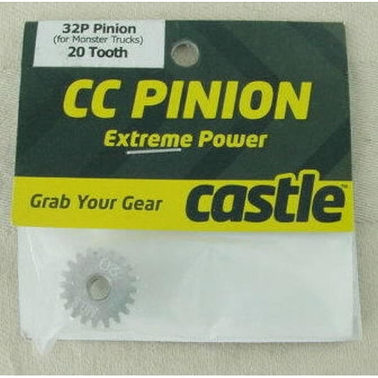Image of Castle Creations 20T 32P 5mm Bore Monster Truck Brushless Motor Pinion Gear 
