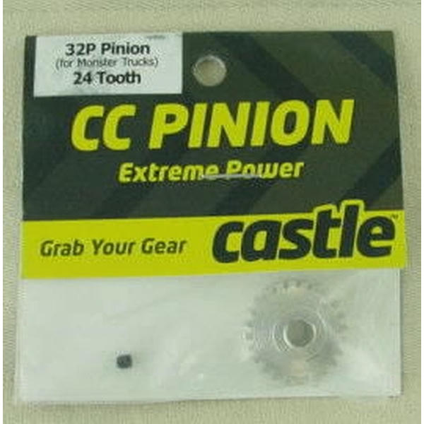 Image of Castle Creations 24T 32P 5mm Bore Monster Truck Brushless Motor Pinion Gear 