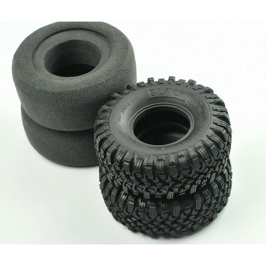 Image of Cross RC 1/10th Scale Black Rock 1.9 Super Soft Rock Crawler Tires w/2-Stage