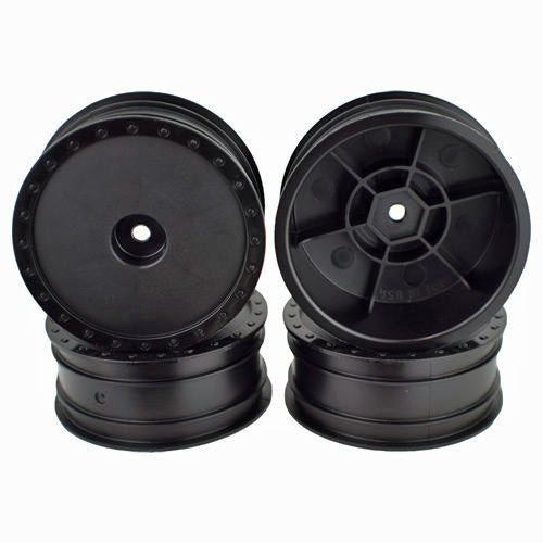 Image of Borrego Buggy Wheels for Assoc B6/Kyosho RB6/Front/Black/4pcs