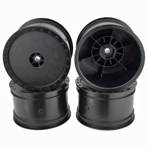 Image of Borrego Buggy Wheels for Assoc B6/TLR 22/Rear/Black/4pcs