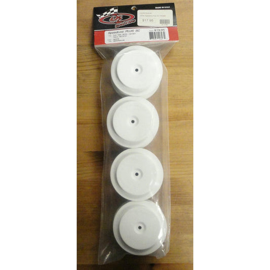 Image of DE Racing 1/10 Scale SpeedLine PLUS White Losi 22SCT Short Course Wheels (4pcs)