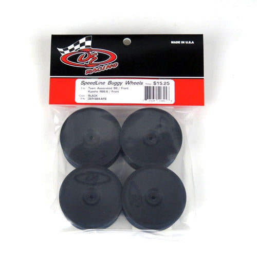 Image of Speedline Buggy Wheels-Assoc B6/Kyosho RB6/Front/Black/4pcs