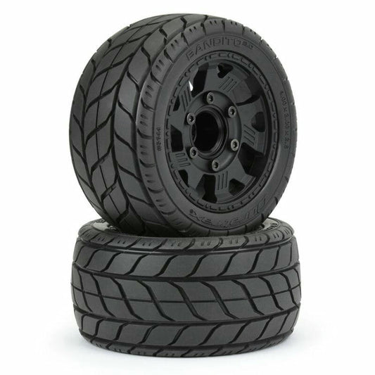 Image of Duratrax Mounted 2.8 Bandito 2.0 1/10th Scale Truck Tires w/Removable 12mm hex