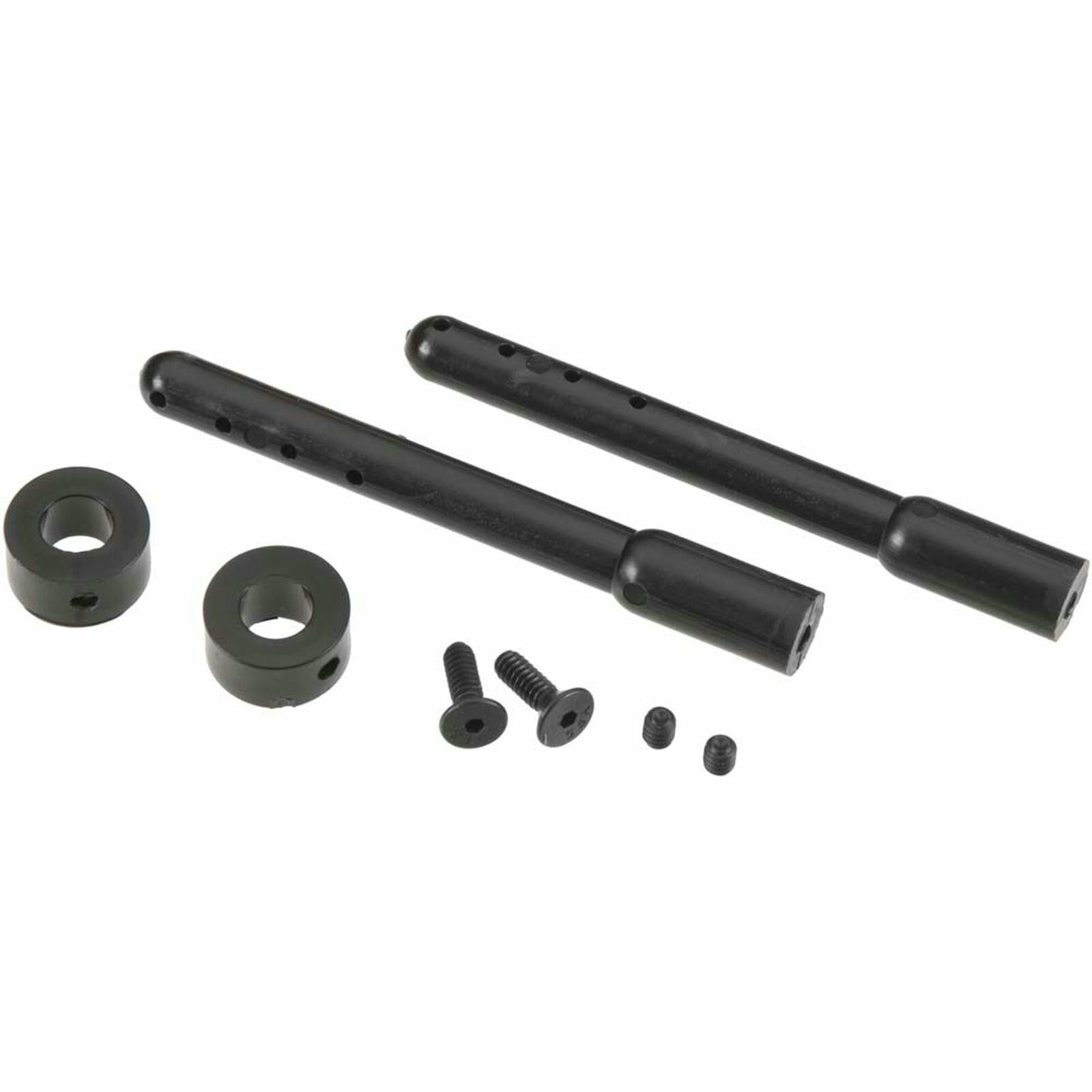 Image of Duratrax 2.5 Black Body Posts (2pcs, Attach through Screws in bottom) DTXC2616