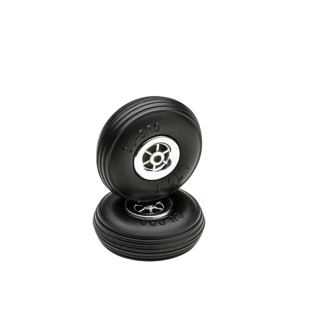 Image of 1-3/4 Diameter Treaded Chrome Wheels 2/pkg