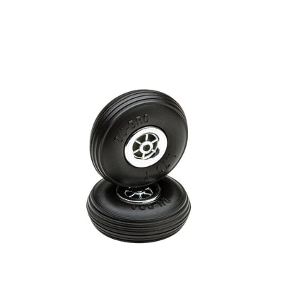 Image of 1-3/4 Diameter Treaded Chrome Wheels 2/pkg