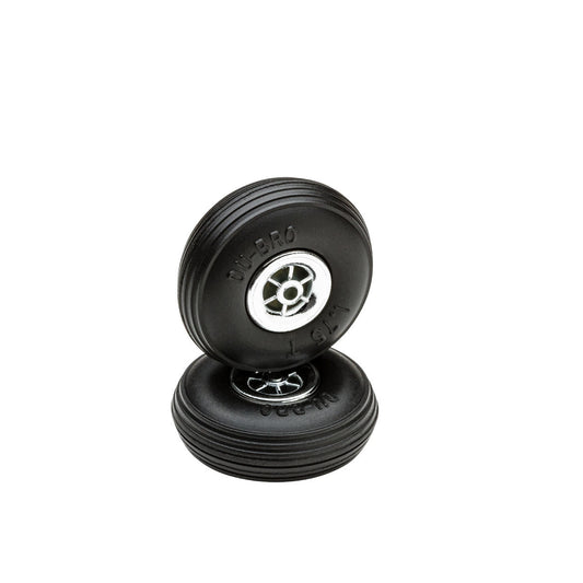 Image of 1-3/4 Diameter Treaded Chrome Wheels 2/pkg