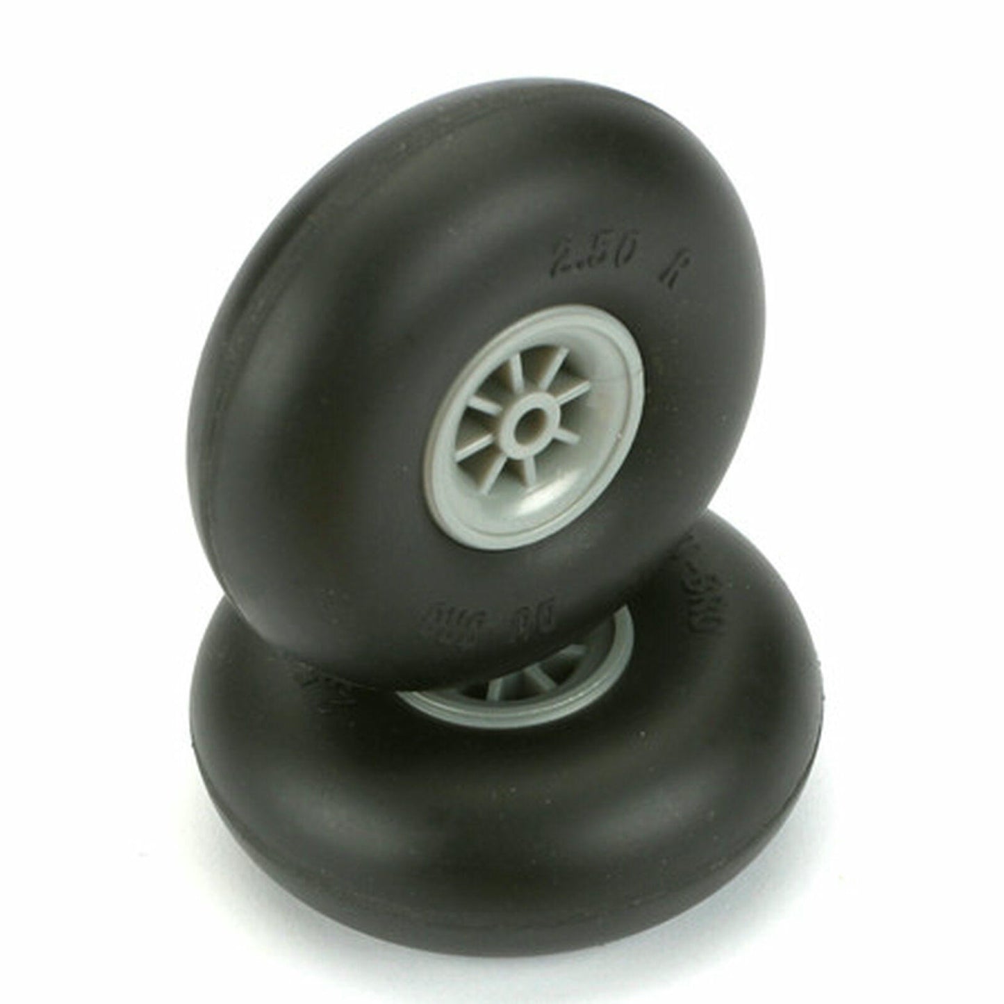 Image of DU-BRO Low Bounce Smooth Rubber Wheels 2-1/2 Diameter (2) DUB250R