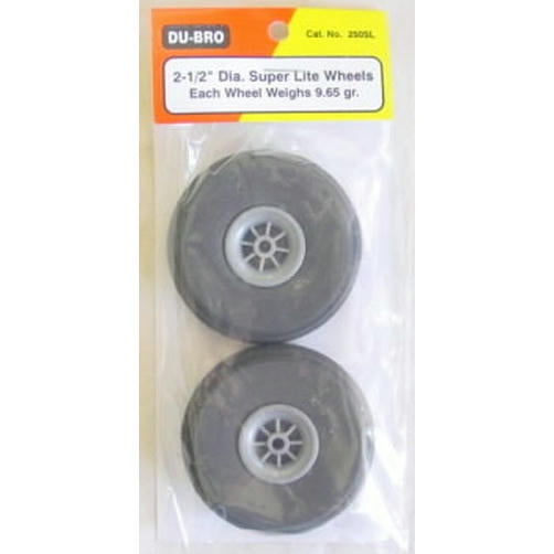 Image of Du-Bro Super Lite 2 1/2 Diameter R/C Airplane Wheels 