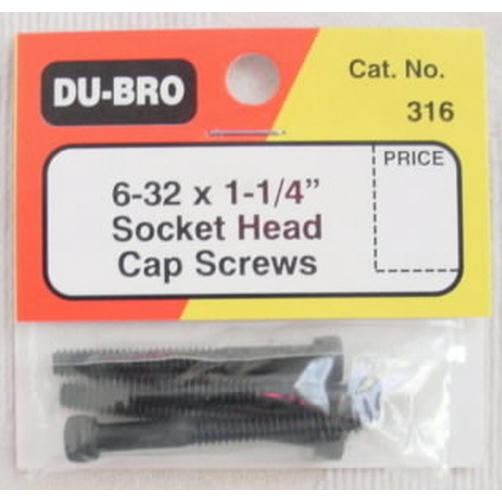 Image of 6-32x1 1/4 Socket Head Cap Screws (Standard) 4/pkg