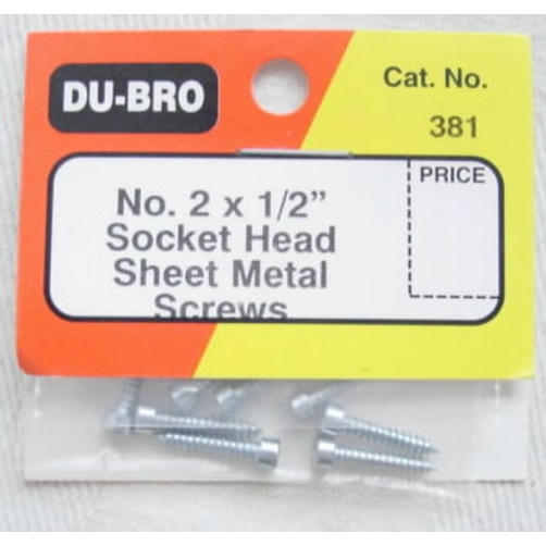Image of No. 2 x 1/2 Socket Head Sheet Metal Screws