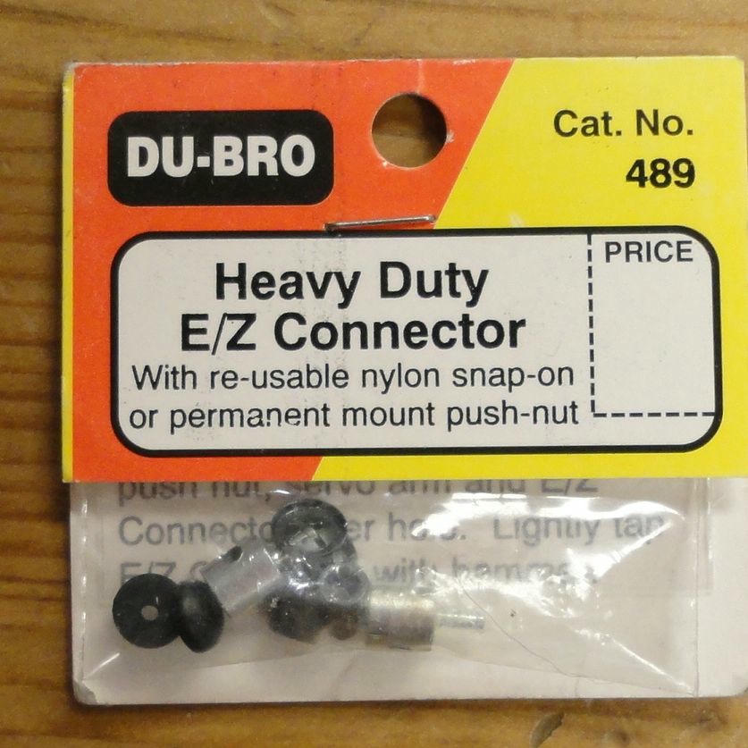 Image of Du-Bro Heavy Duty E-Z Connectors w/Reuseable Nylon Snap-On Push Nuts 2pc 2-56