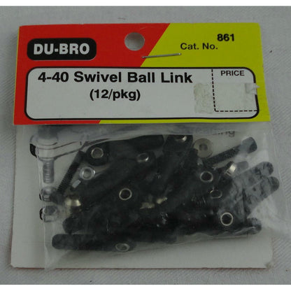 Image of DU-BRO 4-40 Swivel Ball Links w/Hardware(12 pcs) DUB861 DuBro