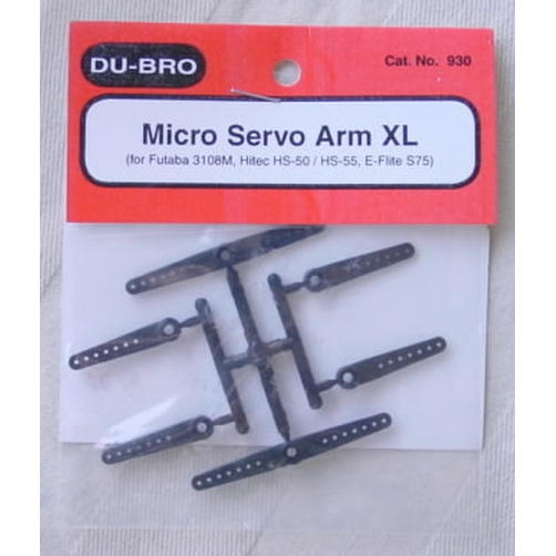 Image of DuBro XL Micro Servo Arms (Futaba/Hitec) DUB930