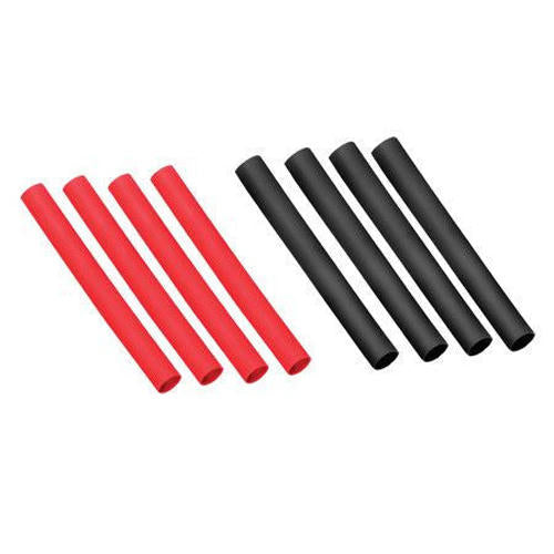 Image of 1/8 (3.1mm) Heat Shrink Tubing (4 Red & 4 Black / pkg)