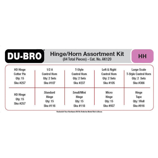 Image of Hinge & Control Horn Assortment Kit, 84pcs