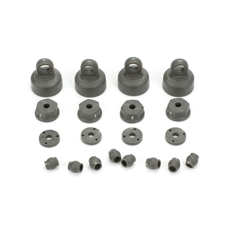'+Shock Cap, Piston, Pivot Ball Set: 1:10 2wd All