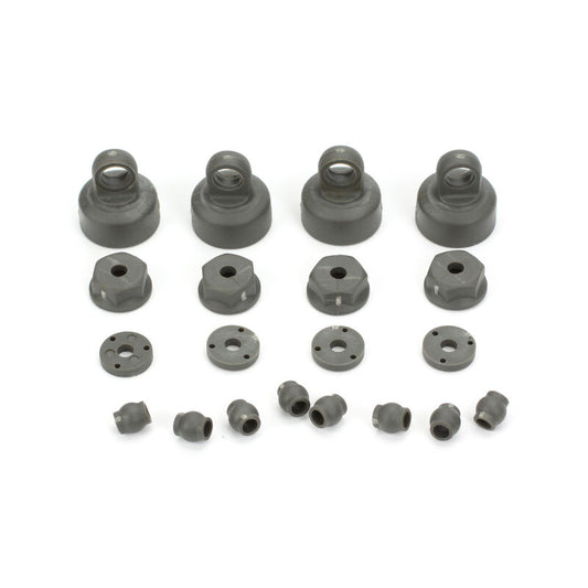 '+Shock Cap, Piston, Pivot Ball Set: 1:10 2wd All