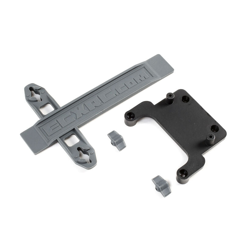'+ESC Mount, Battery Strap: 1:10 2WD Axe MT