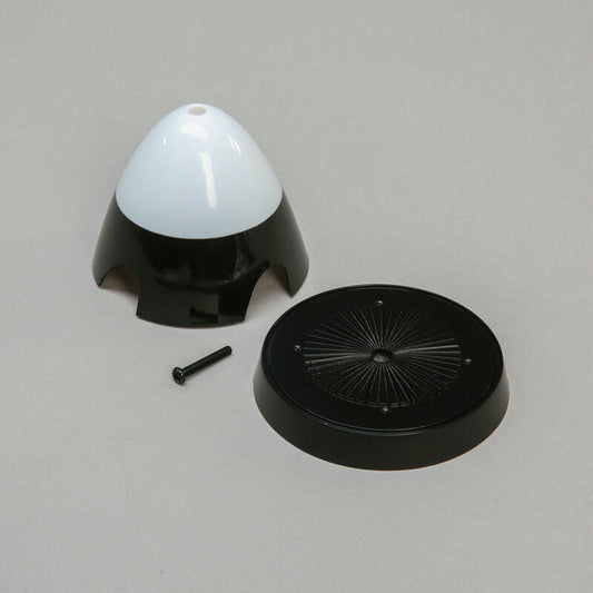 Image of E-Flite P-51 1.2M 75mm 4-Blade Black/White Spinner EFL8951