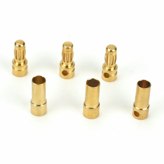 Image of E-flite 3.5mm Gold Plated Bullet Connectors (3 pairs) EFLA241