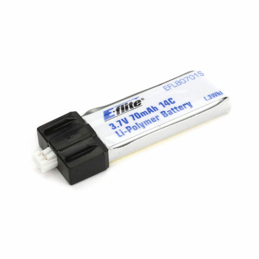 Image of E-Flite 70mAh 1S 3.7V 14C Lithium Polymer Battery LIPO w/PH1.2 Ultra Micro