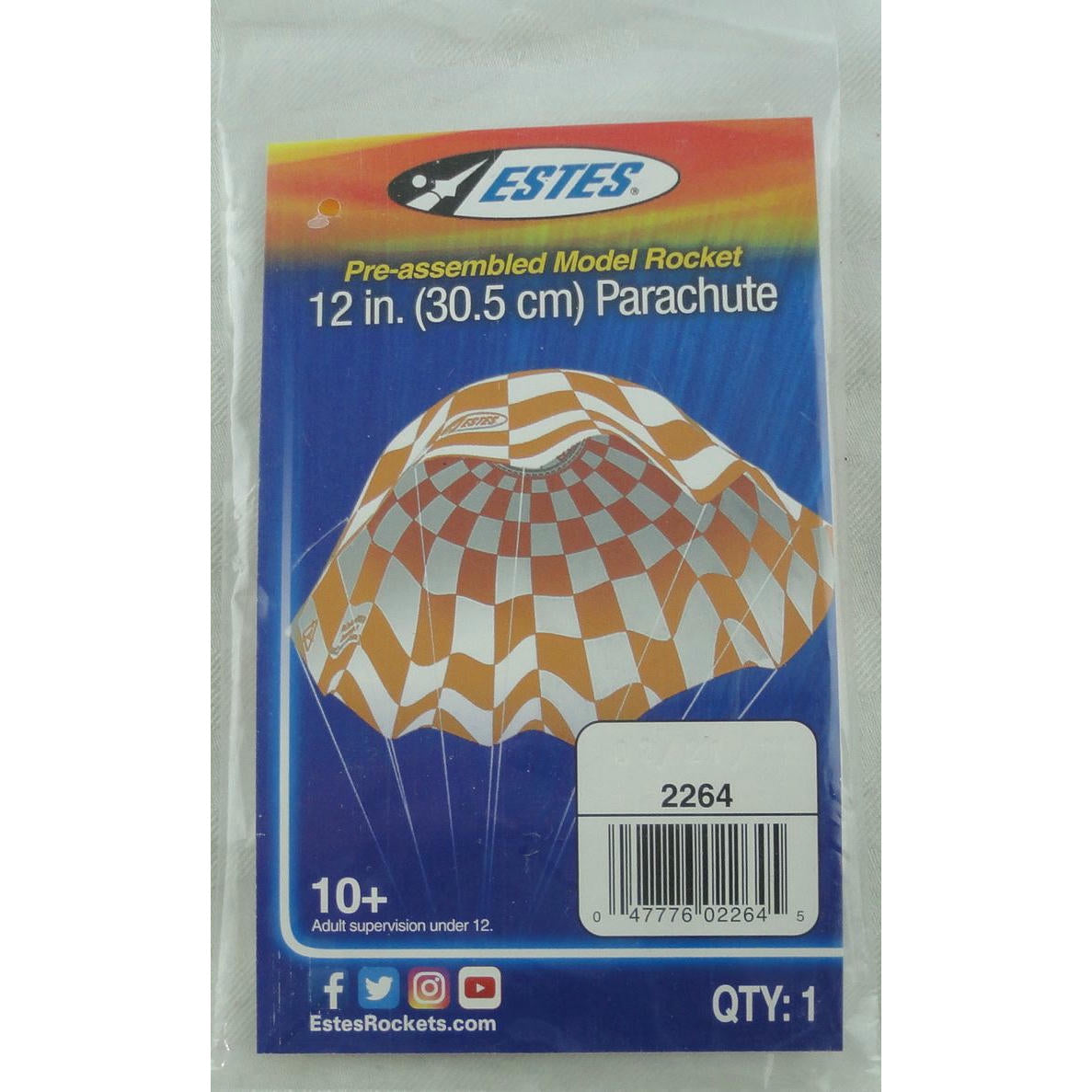 Image of Estes 12: Pre-Assembled Model Rocket Parachute EST2264