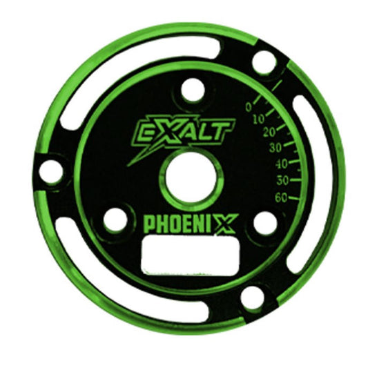 Image of Black Phoenix Endplate with Green Chamfered Edges